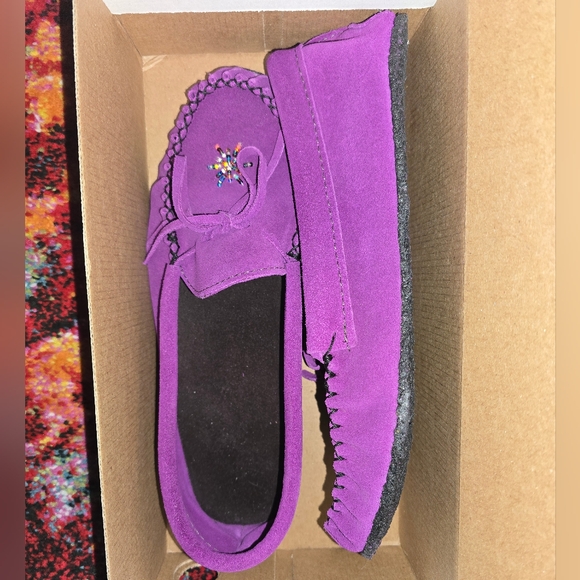 NIBA Authentic Purple Suede Moccasins size 10 - Picture 8 of 8